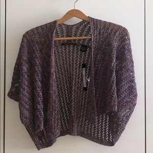 NWT Purple Knitted Shrug